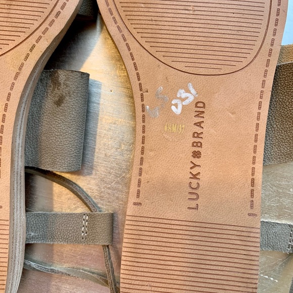 LUCKY BRAND Hadesha sandals green leather - Picture 7 of 11